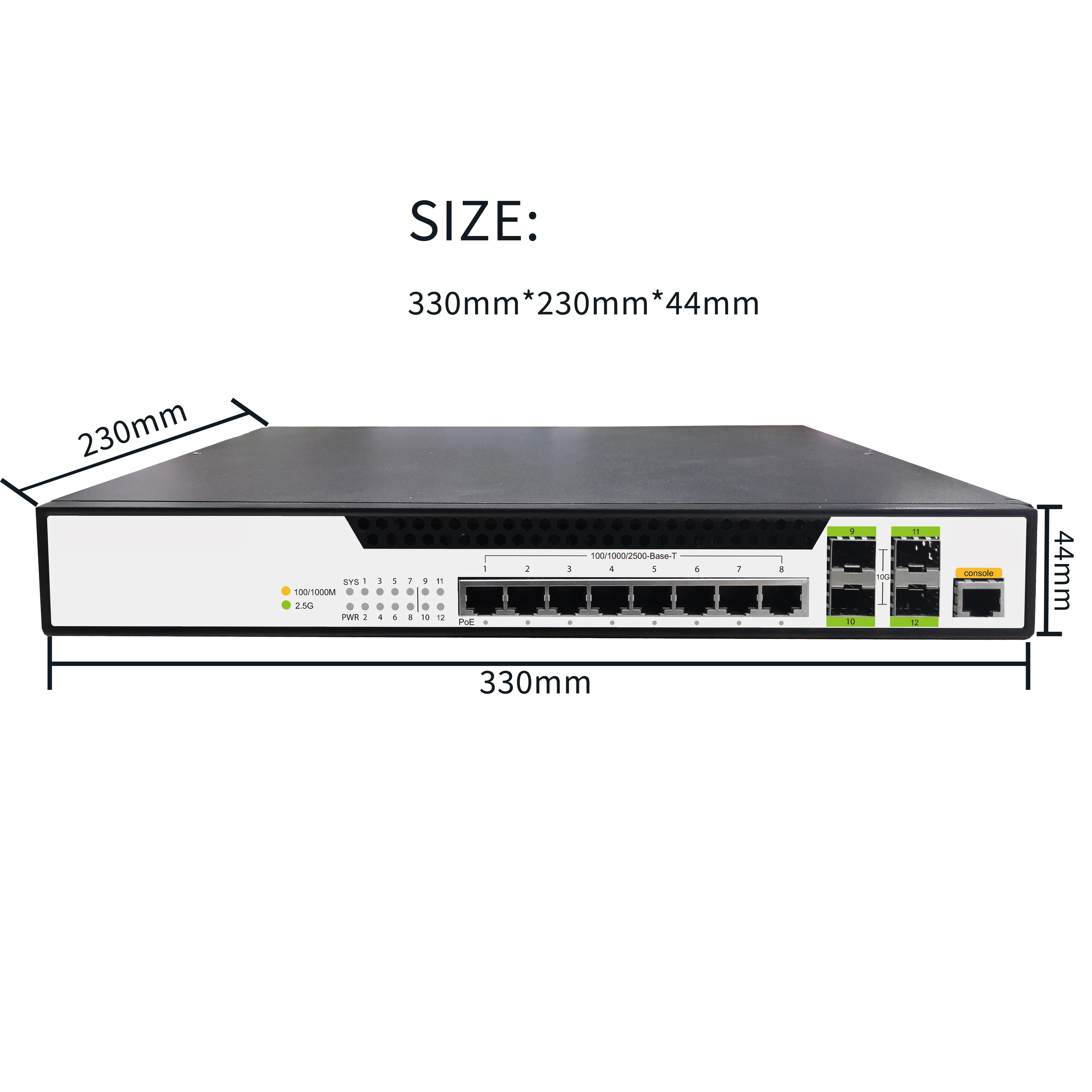 4/8/16/24/48 portas 2.5g multi - Sfp+ 10G Managed Switch 8 Port avaliação e preço